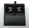 Boîte à boutons de manchette noire, 100 pièces/lot, porte-cadeau, boîtes d'emballage de bijoux, organisateur DHL FreeWholesale bacs, vente en gros