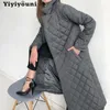 Yiyiyoununi Casual Solide Long Coton-Rembourde Coussinet Femmes Sas Sapin Sashes Parkas Femmes Vestes à manches longues Hiver Femmes 201201