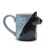 2pcs 럭셔리 키스 고양이 컵 커플 Couples 기념일 아침 머그잔 우유 커피 차 아침 발렌타인 데이 Y200106