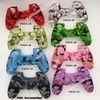 Mer färg Camouflage Silikonväska Camo Silica Shell Protective Skin för Sony Dualshock 4 PS4 DS4 Pro Slim Controller