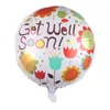 18 дюймов Приветствие Фольга Баллон выздороветь скорее воздушные шары для пациента Солнечный цветок Ранета пожелания Желающие вечеринки-воздушные шары Helium Balloon M190A