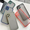 TPU Proctective Phone Cases Transparent Fine Hole Contrast Frosted Phone Case för 12 Mini 12 Pro Max Support med OPP Bag