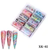 NAS006 10Pcs Nail Foils Holographic Transfer Water Decals Nail Art Stickers 4100cm words sticker false nails tips decoration7077758