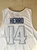 14 Tyler Herro Jersey Whitnall High School College Basketball Jersys Blue White Sport Shirt 최고 품질 S-XXL307O