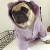 Chien pyjamas d'hiver Vêtements pour chiens pour chiens peignoir pug chihuahua ropa perro animal de compagnie bain de bain petit chiens