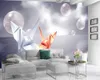 Papel de parede Modern Mural 3d 3d Wallpaper auspicioso Guindaste de papel Sala Quarto Fundo da parede decorativa Mural Wallpaper