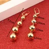 Perles polonaises brillantes boucles d'oreilles cerceau pour femmes boule ronde balancent lustre boucles d'oreilles fille chapelet bijoux cadeaux