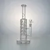 Unique Hookahs Water Glass Bongs Dab Rigs Inline Perc Straight Tube With Fab Egg Smoking Pipe WP2161