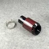 1 PCS Three Layers Twill Red Carbon Fiber Exhaust Muffler Tip Auto Forged Style Car Back Pipe
