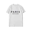 SS Mens Designer T Shirt Fashion Paris Men Women Couples Casual T Shirt Black White Stylist Shirts Size S-XXL