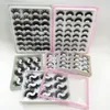 Grymhetfria dramatiska fluffiga ögonfransar rhinestone pärla 4Pairs 16Pairs lash book med naturliga 3d fullremsa minkfransar