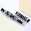 Luxury Jinhao Metal 3D Dragon Phoenix Penna stilografica vintage Pennino da 0,5 mm Penne a inchiostro per la scrittura Forniture per ufficio regalo1