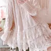 Original Design AIGYPTOS Spring Autumn Women Causal Loose Pullover Sweater Sweet Cute Embroidery Lace Patchwork Twisted Sweater 201221