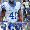 Custom 2023 Kentucky Wildcats Football Jersey NCAA College Lynn Bowden Benjamin Snell Josh Allen Akeem Hayes Kavosiey Smoke Couch Cobb Rose