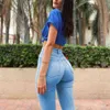 Sexy Skinny Jeans Women High-waisted Butt-lifting Long Retro Fashion Street Leggings Stretch Oversized S-6XL 220208