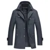 Windbreaker зима шерстяные куртки мужская повседневная стройная подходящая теплая верхняя одежда формальная осенняя куртка пальто мужское пальто плюс размер 5xl высокое качество 201104