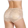 Sexy Buttocks Fake Butt Panties Women's Mid-waist Triangle Full Hip Sponge Padded 211230