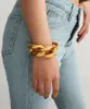 Populaire ins nouveau créateur de mode de luxe chaîne à maillons exagérée bracelets géométriques vintage pour femmes filles hip hop bijoux or argent