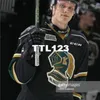 Real Men real Full broderie # 4 OLLI JUOLEVI London Knights Game Issued OHL hockey Jersey ou personnalisé n'importe quel nom ou numéro HOCKEY Jersey