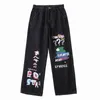 Trendy brand new hip hop graffiti street straight tube wide leg dad loose ins jeans for men and women streetwear hiphop 0309