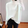 Autumn Winter Knitting Cashmere Turtleneck Loose Plus Size Fashion Pullover Women Sweater 201214