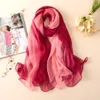 summer women scarf fashion soft Crepon candy color silk scarves shawls and pashmina lady caps female bandanas large Foulard 201006