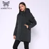 AORRYVLA hiver femmes veste mode coton longue Parka à capuche manteau épais femme Parkas chaud de haute qualité 201026