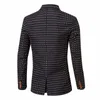 Мода новая осень зима мужская деловая пиджака куртки точечный узор случайные тонкие подходят мужские пиджаки костюм размер M-XXXL