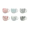 Tasses en céramique de marbre de nouvelle mode avec la tasse de bureau de thé de lait de café de porcelaine de rayure d'or pour le cadeau de salon