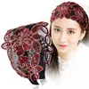 Women Headband Lace Floral Hairband Girls Hair Accessory Bezel Hairbands Toothed Non-slip Headbands for Wide Side Hair Hoop