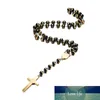 Meaeguet, длинное ожерелье с четками черного/золотого цвета для мужчин и женщин, цепочка из бисера из нержавеющей стали, кулон, женский и мужской подарок Jewelry9647369