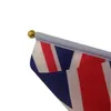 21 * 14 cm Inghilterra Bandiera nazionale UK Bandiera volante Gran Bretagna Regno Unito Banner con pennoni in plastica bandiere sventolanti a mano LLF13510