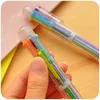 الجدة 6 في 1 أقلام ملونة بسيطة الصلبة متعددة الوظائف متعدد الألوان قلم طالب المدرسة القرطاسية الملونة إعادة الملء الأقلام