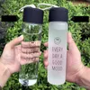 Frosted Glass Water Bottles Tumbler Mugs Adult Outdoor Sport Portable Cups Kid Children School Cup With Lid