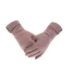 Five Fingers Luves Feminino Full 2021 Women Women Winter Mittens Camurça Camurça Wrist1