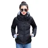 Winterjacke Frauen Plus Size Damen Parkas verdicken Oberbekleidung feste Kapuzenmäntel kurze weibliche dünne Baumwolle gepolstert Basic Tops 201106