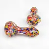 cute hand pipes heady glass pipes Hand Smoking Spoon Pipe 2.9 inches Colored Tobacco Smoking Dry Herb