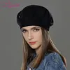 LILIYABAIHE neue stil Frauen Winter Hüte wolle Gestrickte Berets Cap die beliebteste dekoration Dicke Warme Hüte für Frauen Y200102