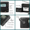 Retekess V115 Radyo AM FM SW Pocket Radyo Kısa dalgası FM Hoparlör Desteği TF Kart USB Rec Record Sleep Time8317265