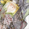 Foulard en soie pour femmes, Foulard roulé à la main, Foulard de Luxe à friser, "le rêve d'une nuit d'été", 90