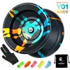 Magicyo Y01 Profesjonalny Yoyo Alloy Nie odpowiadający Yoyo 10 Ball KK Bearing Yoyo dla zaawansowanego gracza z torbą rękawiczkową i 5 strunami 201214