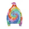 Cute Rainbow Tie-dyed Sweater Mens Sweater Womens High Quality Hip Hop Designer Hoodies