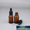5 x 15 ml Amber Essential Oil Dropper Bottle, 1/2 oz Små glasbehållare, 15cc Mini Glass Parfymer Flaska Gratis frakt