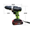 25V Battery Power Tool Set Trådlösa skruvmejslar Elektrisk skruvmejsel + Drill Parts 201225