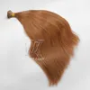 VMAEシングル描画ナチュラルカラー100gインドヨーロッパの髪の美容院スティックフラットチップミディアムブラウンプリボンド100％人間の髪の伸び