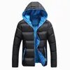 Nuove giacche uomo inverno casual capispalla giacca a vento jaqueta masculino solido slim fit con cappuccio moda cappotti homme plus size 201116