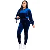 Women's Tracksuits Autumn Velvet Tracksuit Women Sets Winter 2 Piece Velour Set African Sweat Suit Plus Size Sweatshirt Two Outfits Ladies