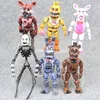 Pięć nocy w Freddy's Action Rysunek 14.5-17 cm PVC FNAF Bonnie Foxy Freddy Fazbear Bear Lalki Gra Zabawki 6 sztuk / partia Anime Model LJ201027