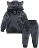 Детские спортивные костюмы Boys Girls 2pcs Velvet Cooled Top Top + Sweat Antbits Set (12M-7T)