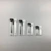 Whole 1ml 2ml 3ml Clear Amber Tester Sample Tube Glass Perfume Vials with Plastic Lid2152717